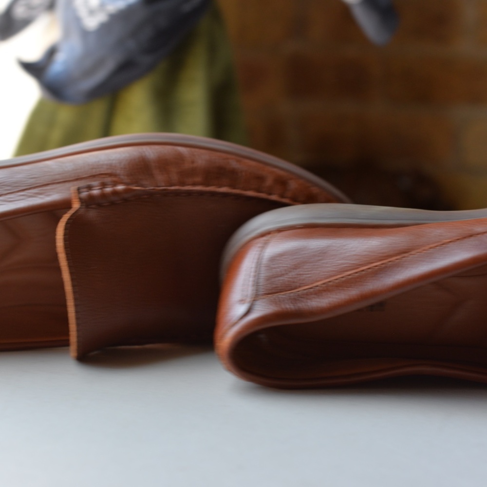 Johnston & Murphy Brown Leather Slip-On Loafers - Picture 7 of 9